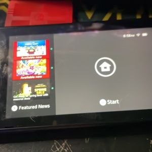 Used nintendo switch with case, charger, and Minecraft dungeons